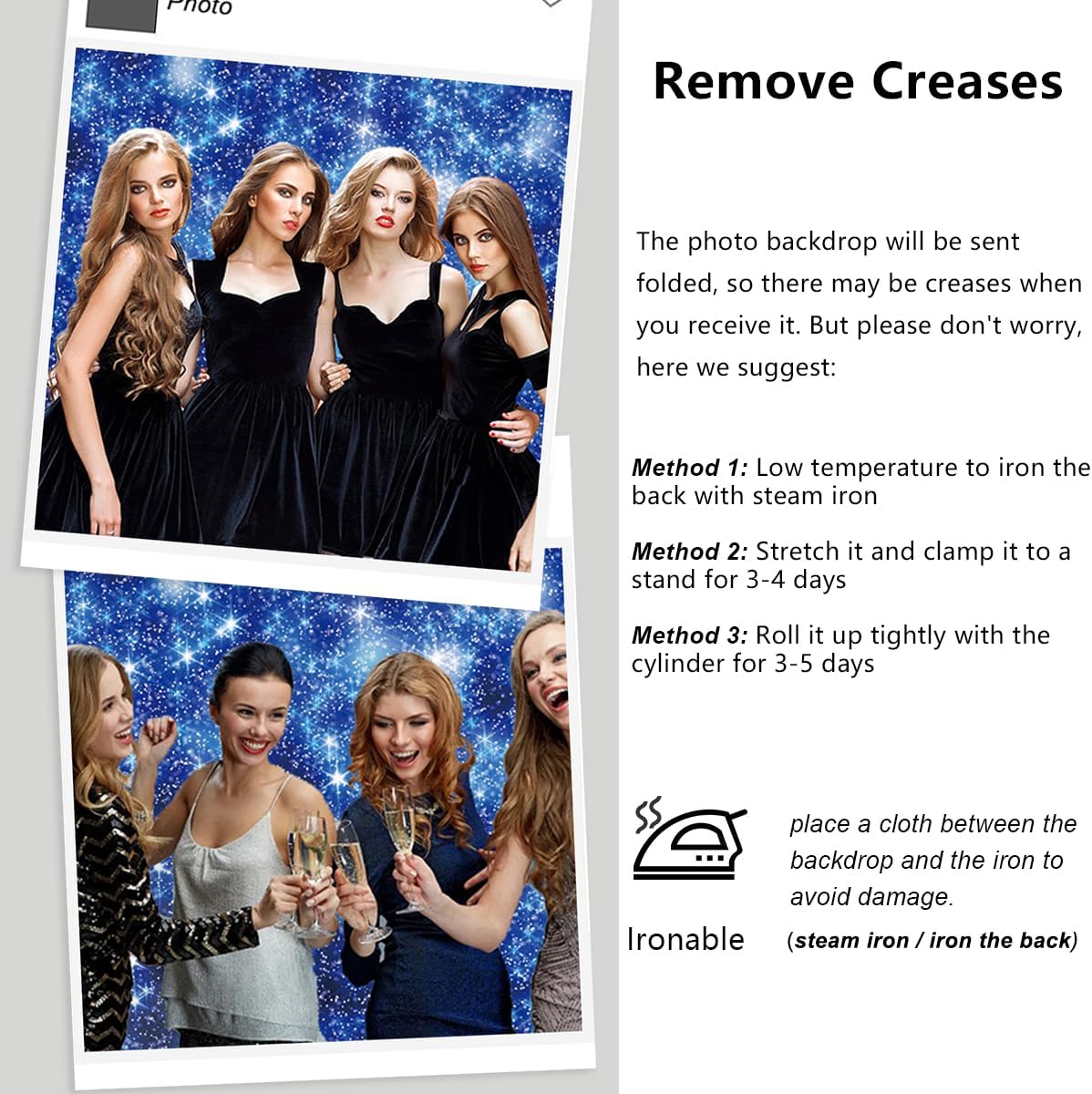 YongFoto Blue Glitter Backdrop 10x6.5ft Silver Light Spots Navy Blue Sequin Bokeh Photography Background Birthday Bridal Shower Wedding Photography Background Party Banner Decor Portraits Photoshoot