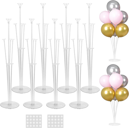 JOYYPOP 8 Sets Balloon Stand Kit For Table, Balloon Sticks with Base Birthday Graduation Party Decorations Wedding