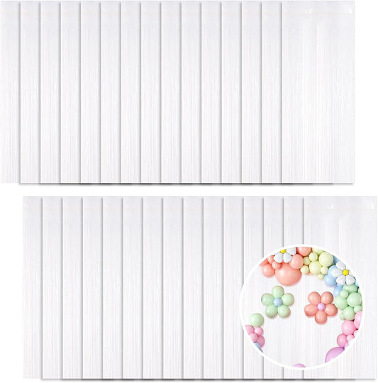30 Pack White Foil Fringe Curtain Backdrop, 3.3x8.2 Feet Metallic Tinsel Streamer Curtains Photo Booth Props for Wedding/Anniversary/Bridal Shower/Christmas/New Year/Valentine's Day Party Decorations