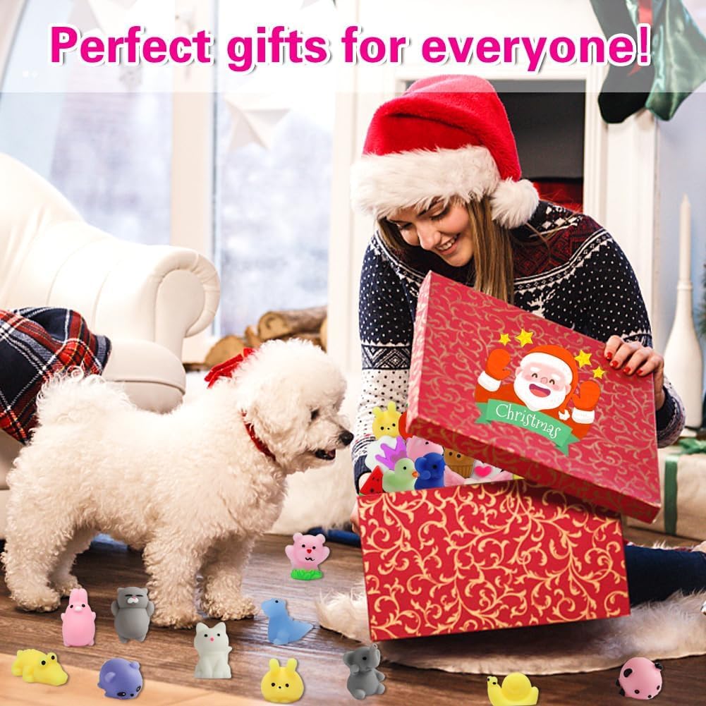 80 Pcs Party Favors for Kids 4-8, Kawaii Squishies Mochi Squishy Toys Bulk