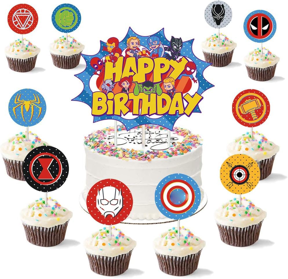 Birthday Decoration,Birthday Party Supplies,birthday Banner,Balloons,Toppers Cake Toppers,6 Pcs