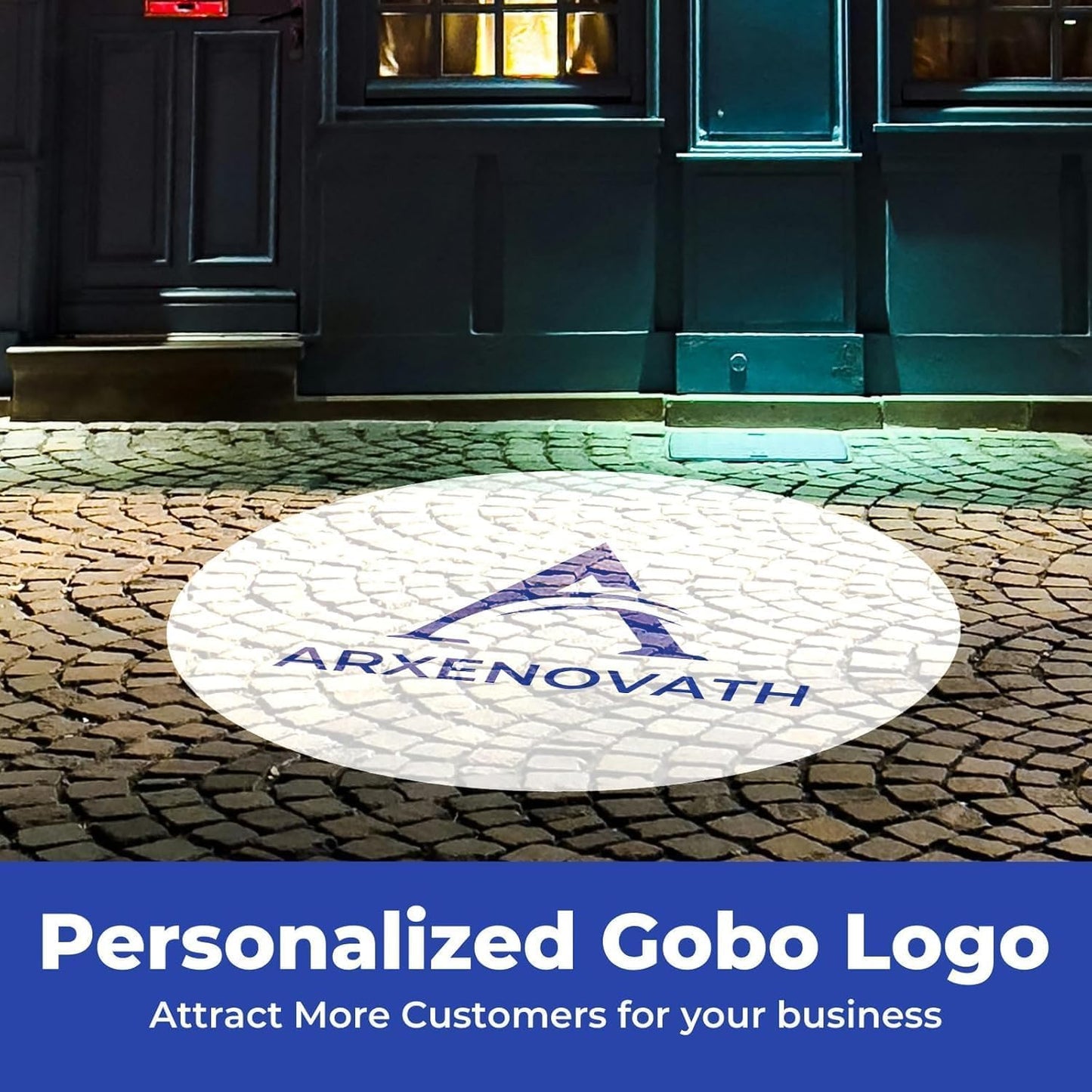 GOBO Projector Custom Logo Projector Lights for Store Business or Outdoor Wall Street Waterproof Ip67 HD Led for Shop Advertising and Wedding (120W)