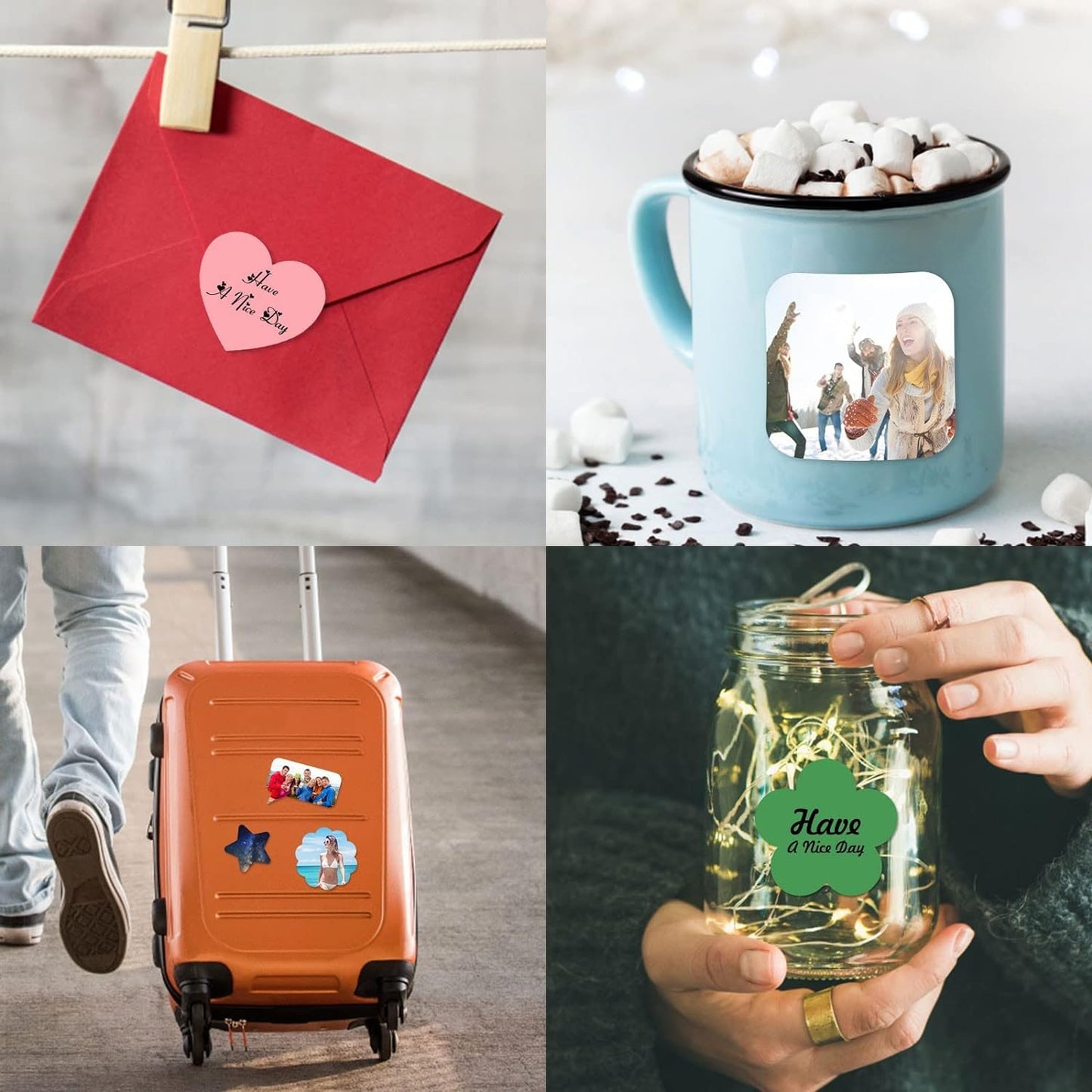 Personalized Custom Stickers for Business Logo Customized Labels with Photo Text Image Make Your Own Vinyl Bulk 250 Pack, Ylable9-250