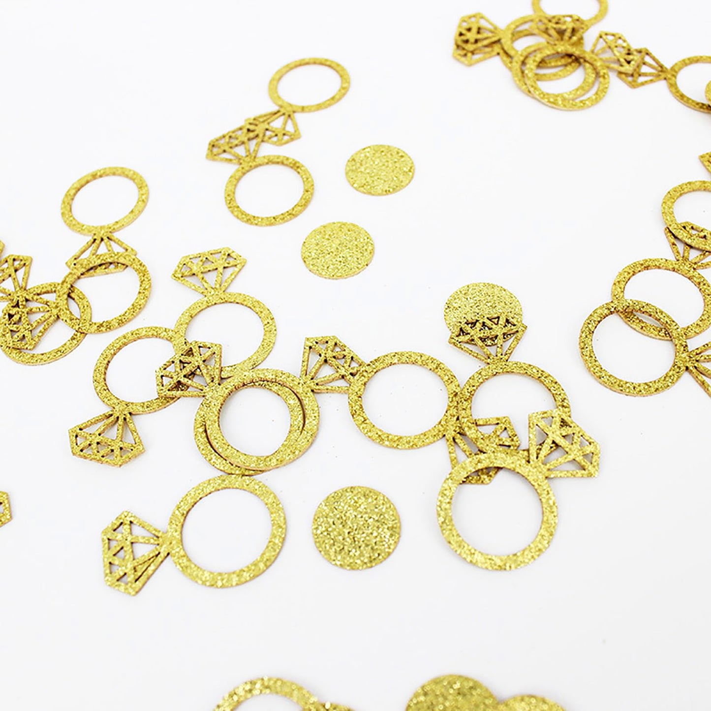 Gold Wedding Confetti, 100 Pcs I DO Engagement