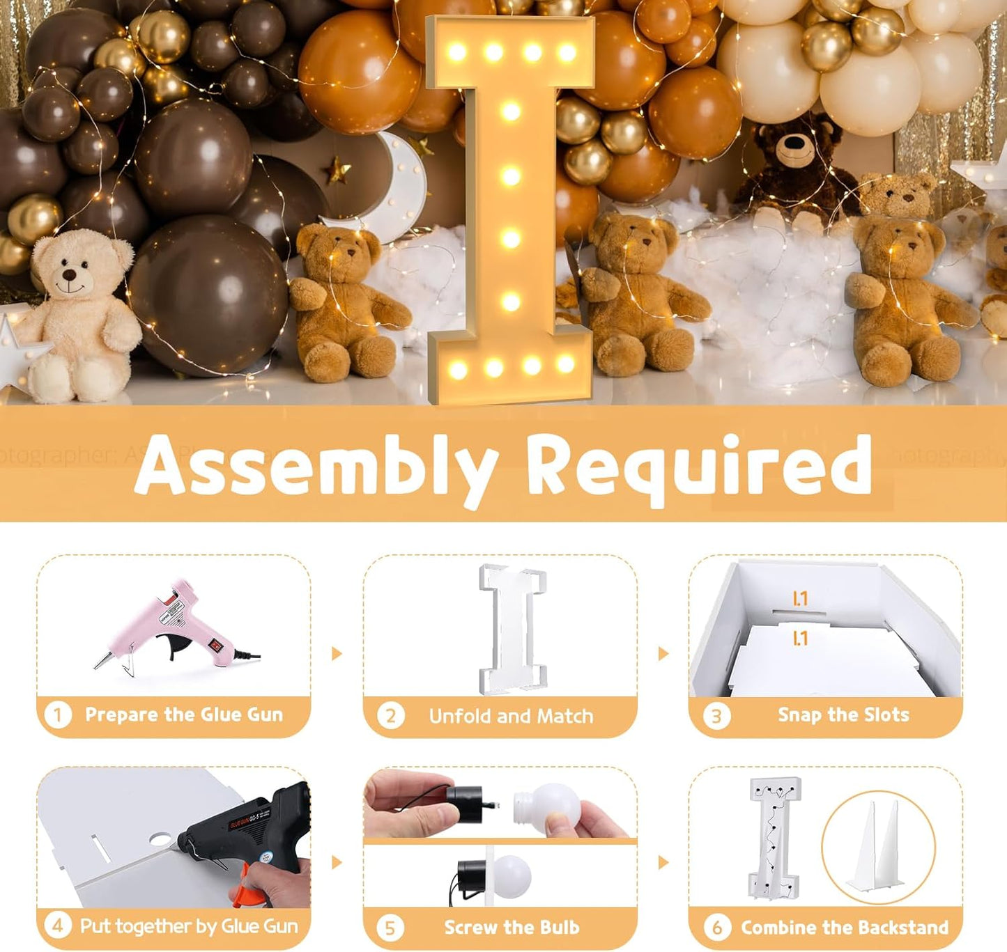 imprsv 4FT Marquee Light Up Letters for Birthday Party Decorations Large Marquee Letters for Wedding Event Bridal Shower Engagement Anniversarty Party Decor,Letter I