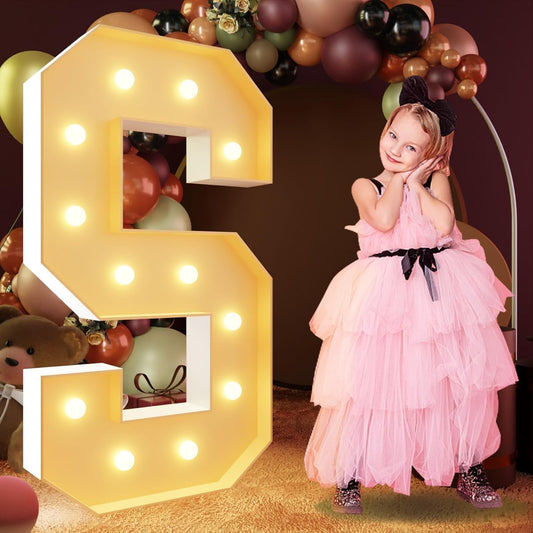 imprsv 4FT Marquee Letters Large Light Up Letters for Birthday Party Decor Wedding Decorations, Marquee S for Party Decoration Large Signs Arch Kit Decorations