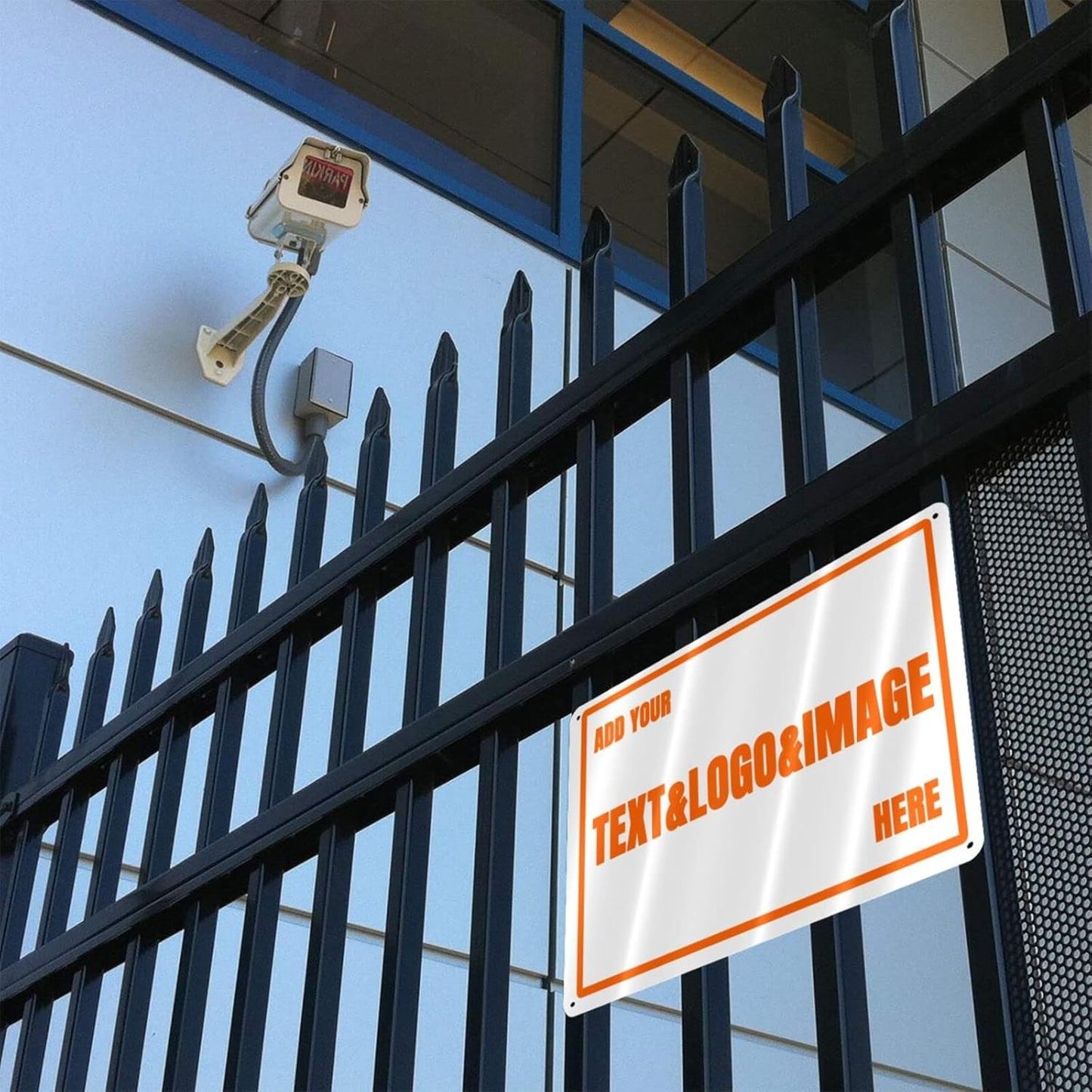 Custom Signs Outdoor Metal - 12 x 8 Customized Personalized Aluminum Signs for Office, Home, Business, Decor, Custom Rust-Proof Sign (Orange Text Box)