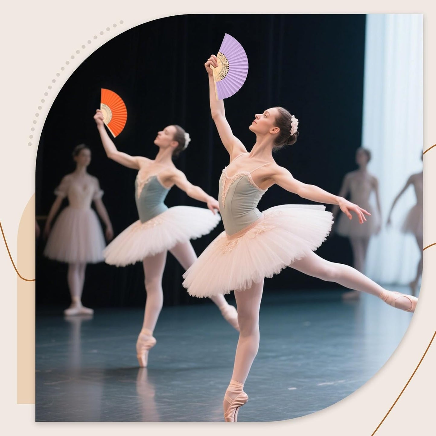 JOHOUSE 12 Packs Paper Folding Hand Fans, 8.3 Inch Multicolored Paper Fans Handheld Decorative Accessories for Wedding, Outdoor Rainbow Party Favors, Bridal Shower DIY Decoration Photography Props