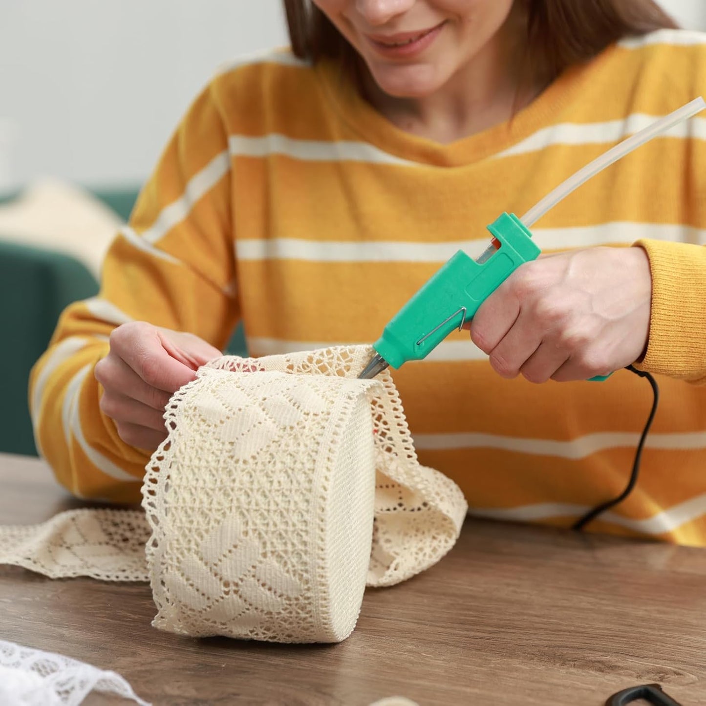 HARFINGTON 10pcs Hot Glue Sticks 0.28" Dia x 11.81" Long EVA Mini Hot Melt Adhesive Glue Stick for Hot Melt Gun Wood Plastic Glass Flowers Fabrics Foam, Orange