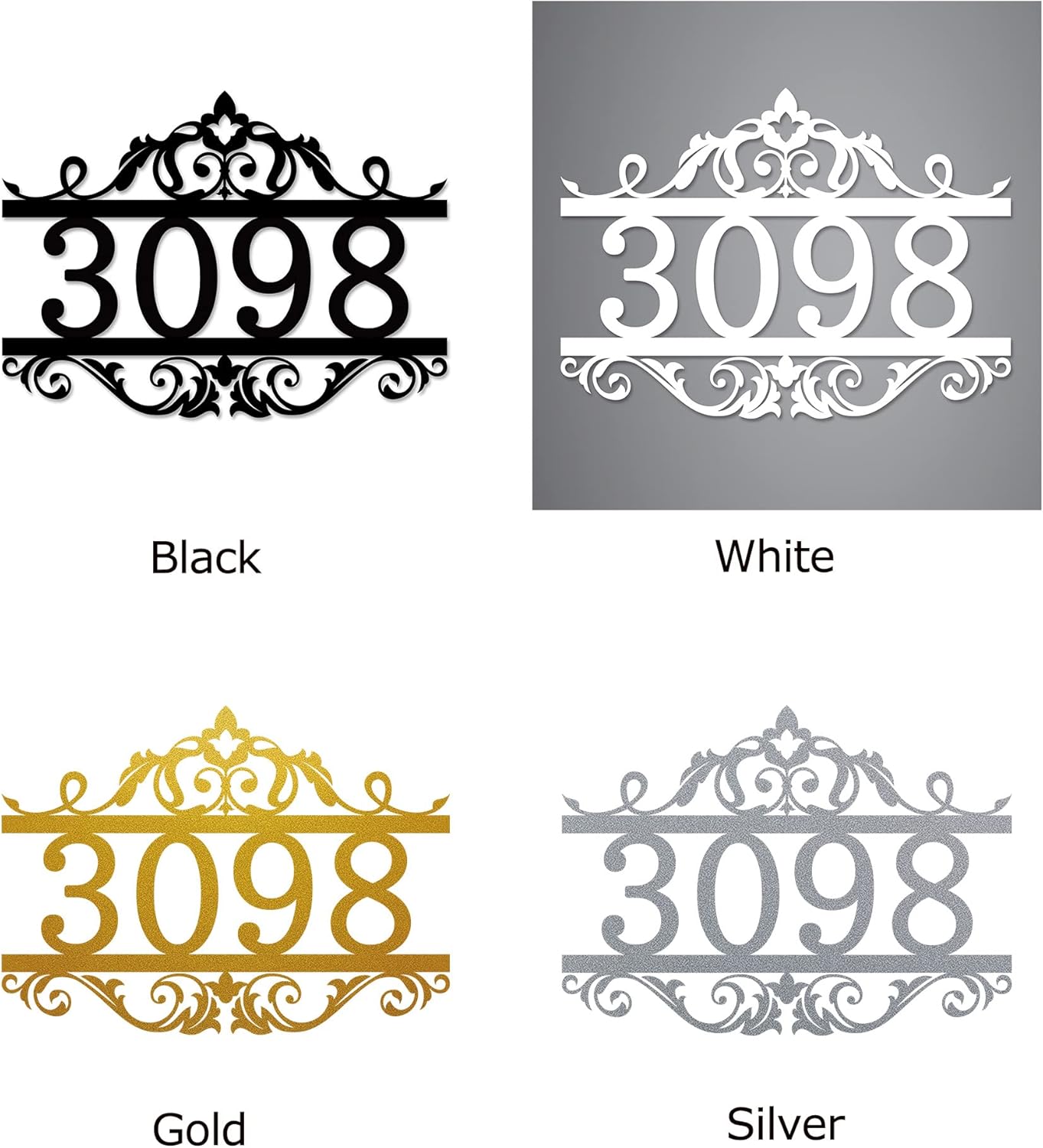 Custom Metal House Numbers for Outside | Personalized Address Numbers for House | House Numbers Sign | Black, White, Silver or Gold Outside Wall Decor