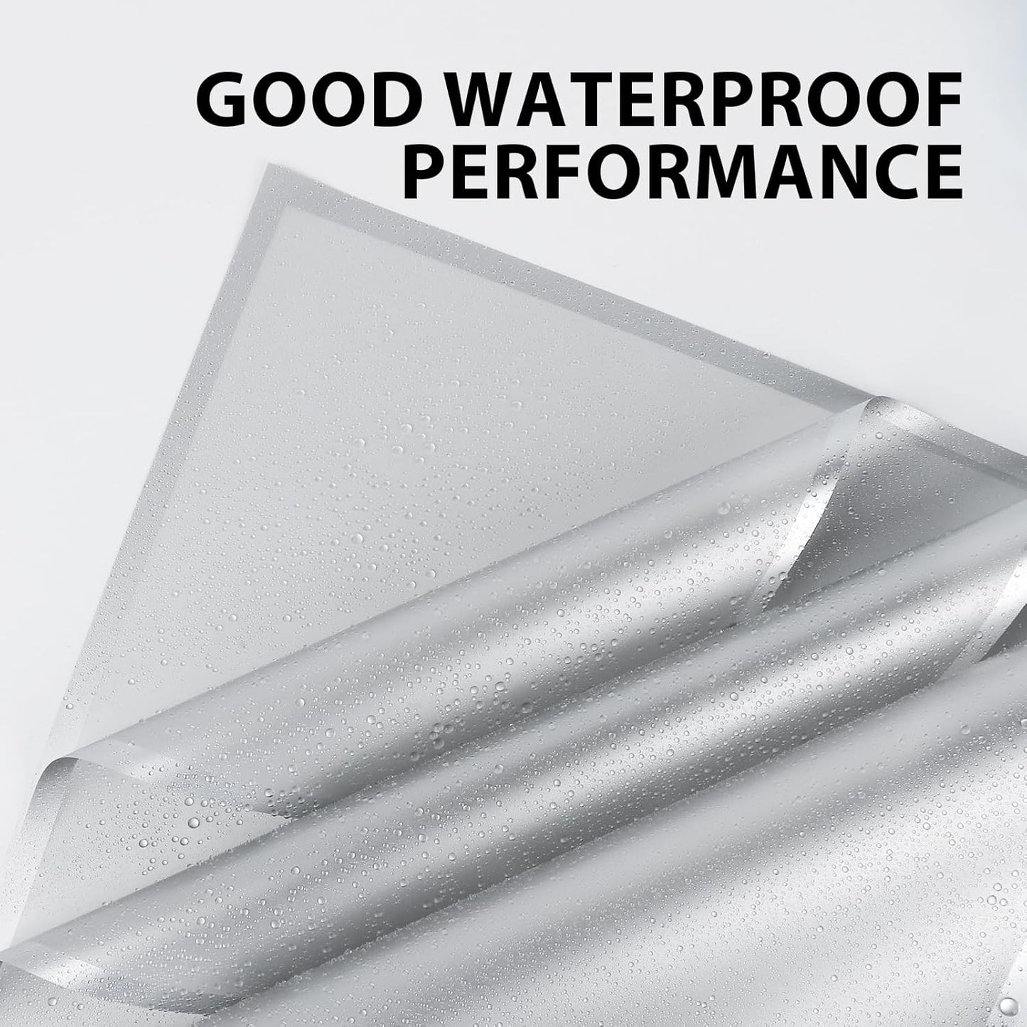 NESCCI 20 Sheet Flower Wrapping Paper - Waterproof Floral Bouquet Wrapping Paper, Florist Supplies Packaging Paper for Wedding Birthday Gift DIY (Translucent Silver)