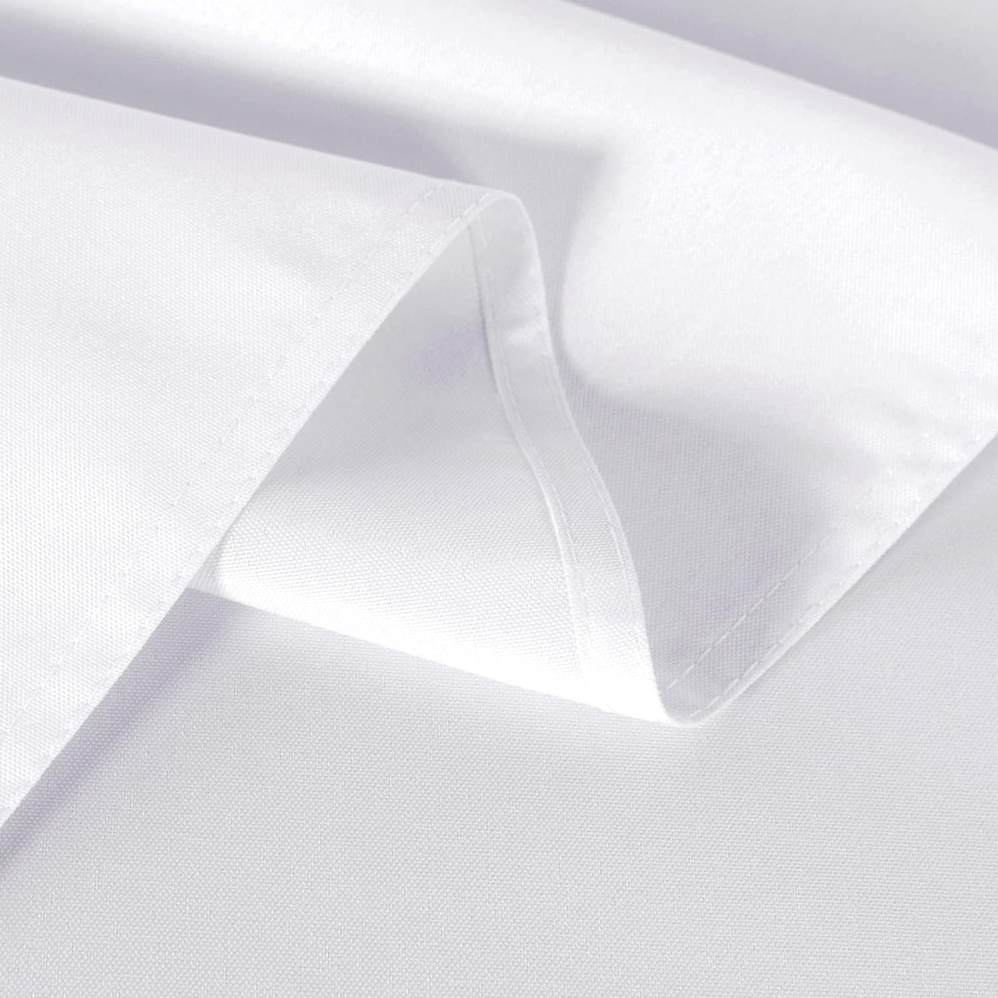 sancua 10 Pack White Tablecloth 60 x 102 Inch, Rectangle Table Cloth for 6 Feet Tables - Stain and Wrinkle Resistant Washable Polyester Table Cover for Dining Tables, Buffet Parties and Camping