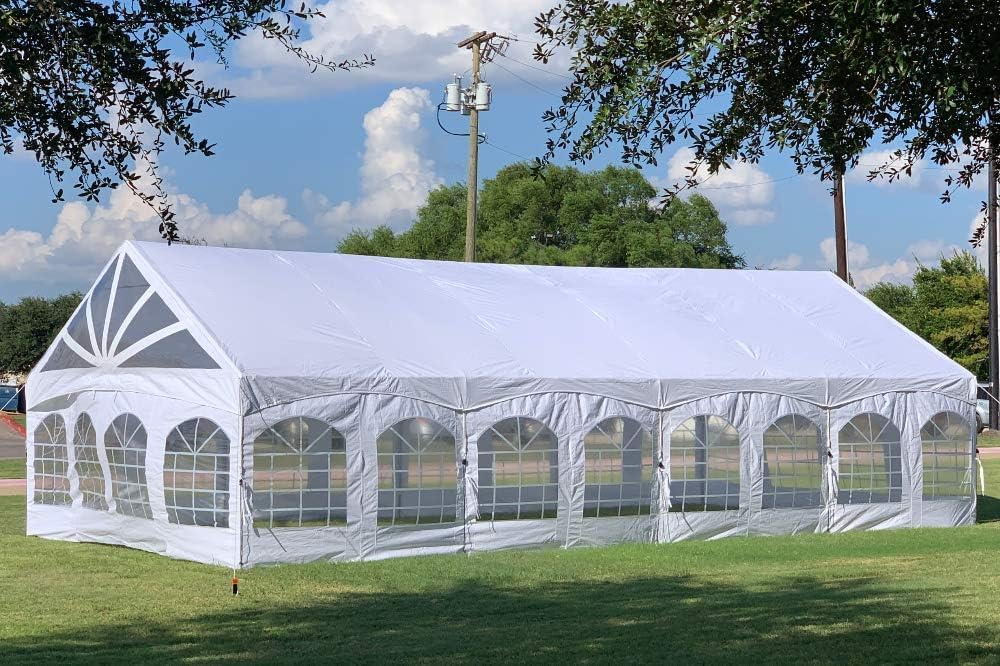 DELTA 40'x20' PE Marquee Party Tent, Tents for Parties, Large Wedding Tent, Carpas para Fiestas,Heavy Duty Canopy, Outdoor Event with Waterproof Top + 5 Storage Bags