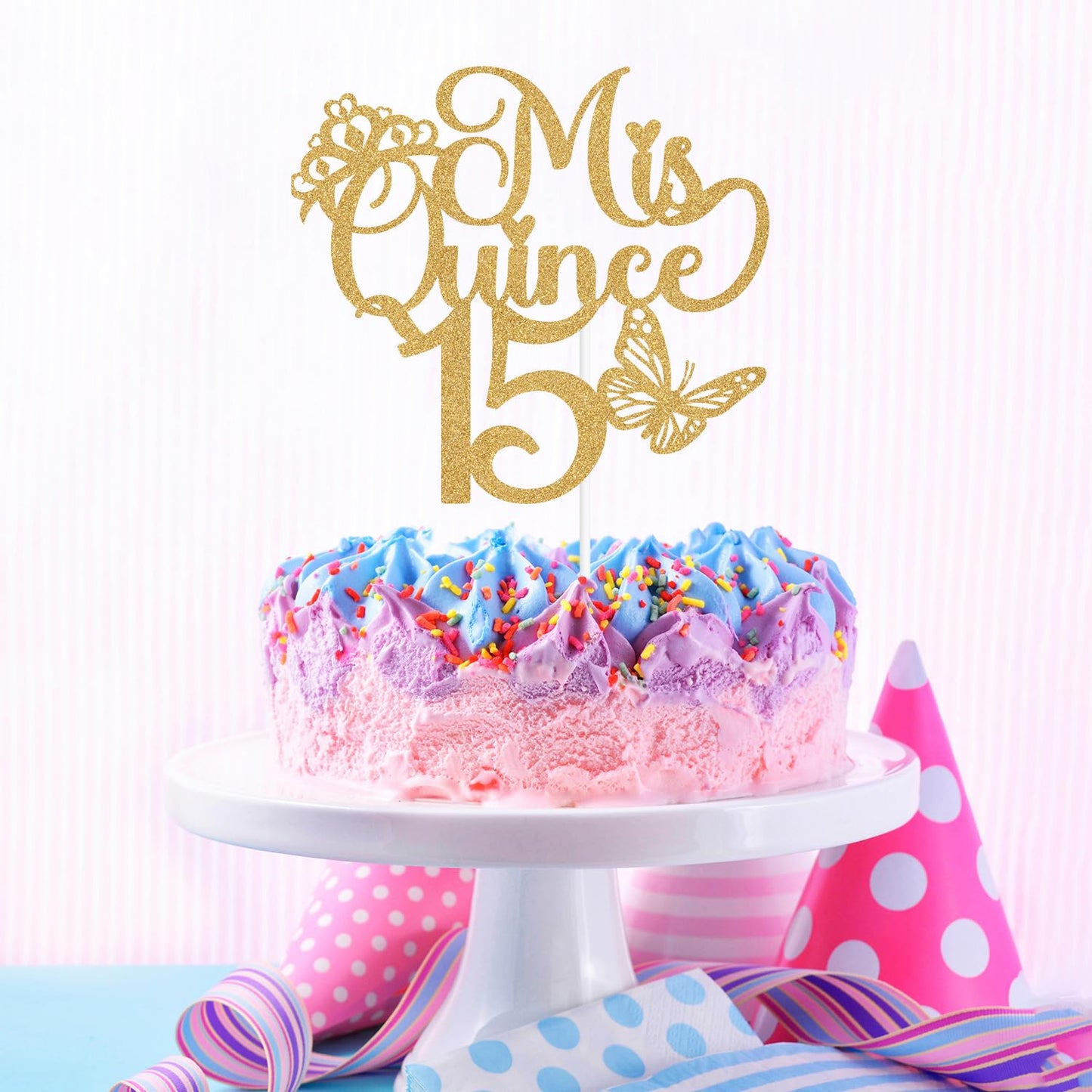 Mis Quince 15 Cake Topper, Mis Años 15, Feliz 15 Años, Cheers to 15 Years, Happy 15th Birthday