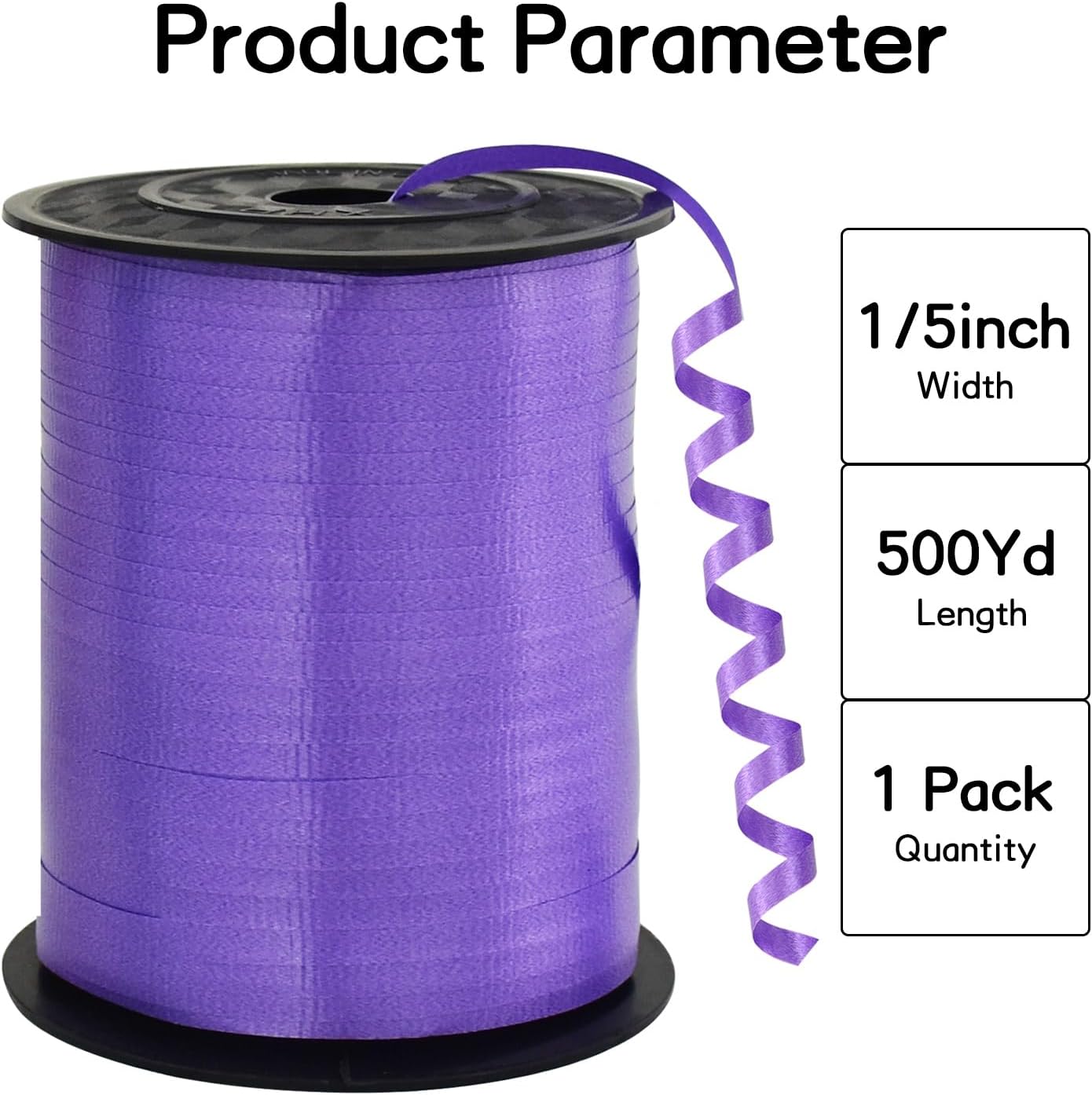 BEISHIDA 500 Yards Matte Purple Ribbon Curling Crimped Ribbon Balloon String Ribbons for Gift Wrapping Ribbon for Birthday Party Festival Art Craft Decor Florist Flowers Decoration