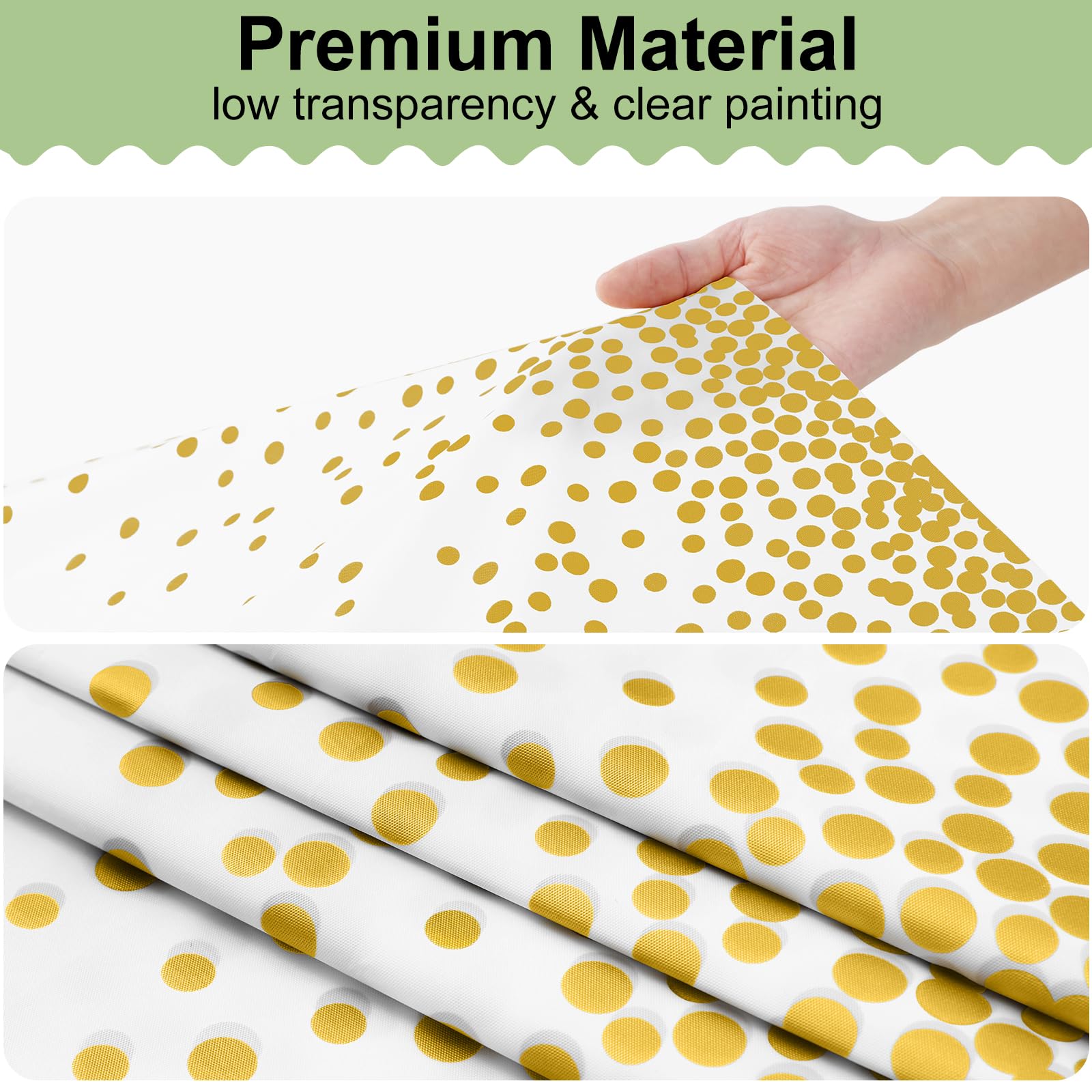 misaya 3 Packs Dot Disposable Table Cloth, 54 x 108 Inch Waterproof Plastic Tablecloth, Rectangle