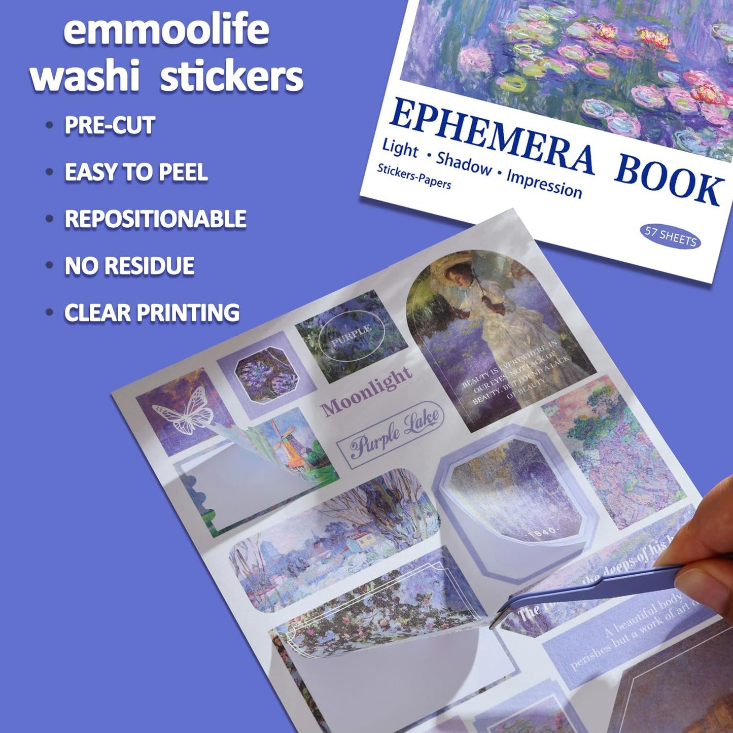 Vintage Oil Painting Scrapbook Sticker, Journaling Supplies for Junk Journal, 500+ Scrapbooking Washi Stickers & 25 Ephemera Papers Art Scrapbook Supplies for Adults Teens Women Girls Junk Journal