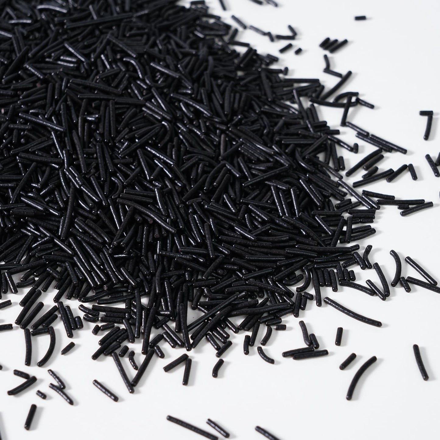 Edible Black Sprinkles, Jimmies Sprinkle, Black Sprinkles for Baking, Cake, Cupcake, Cookies, Donut, Perfect for Halloween(120g/4.23oz)