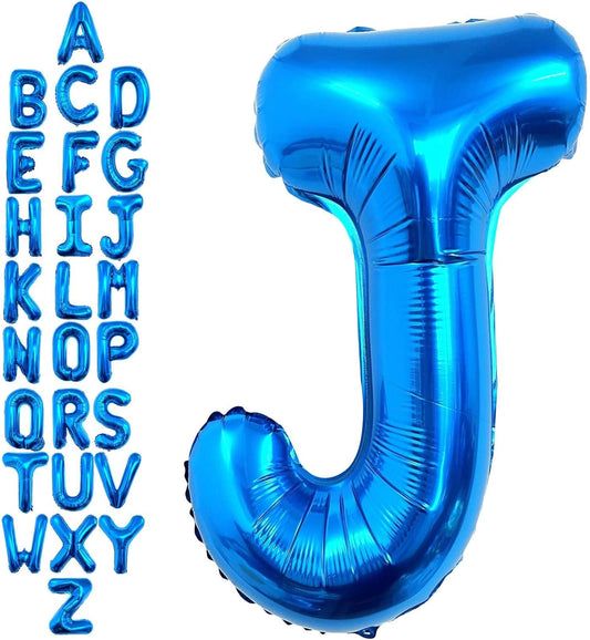 40 Inch Blue Letter J Balloons,DIY Phrase Foil Alphabet Letter J Balloons DIY Word J Banner for Birthday Anniversary Celebration Graduation Party Supplies Decoration