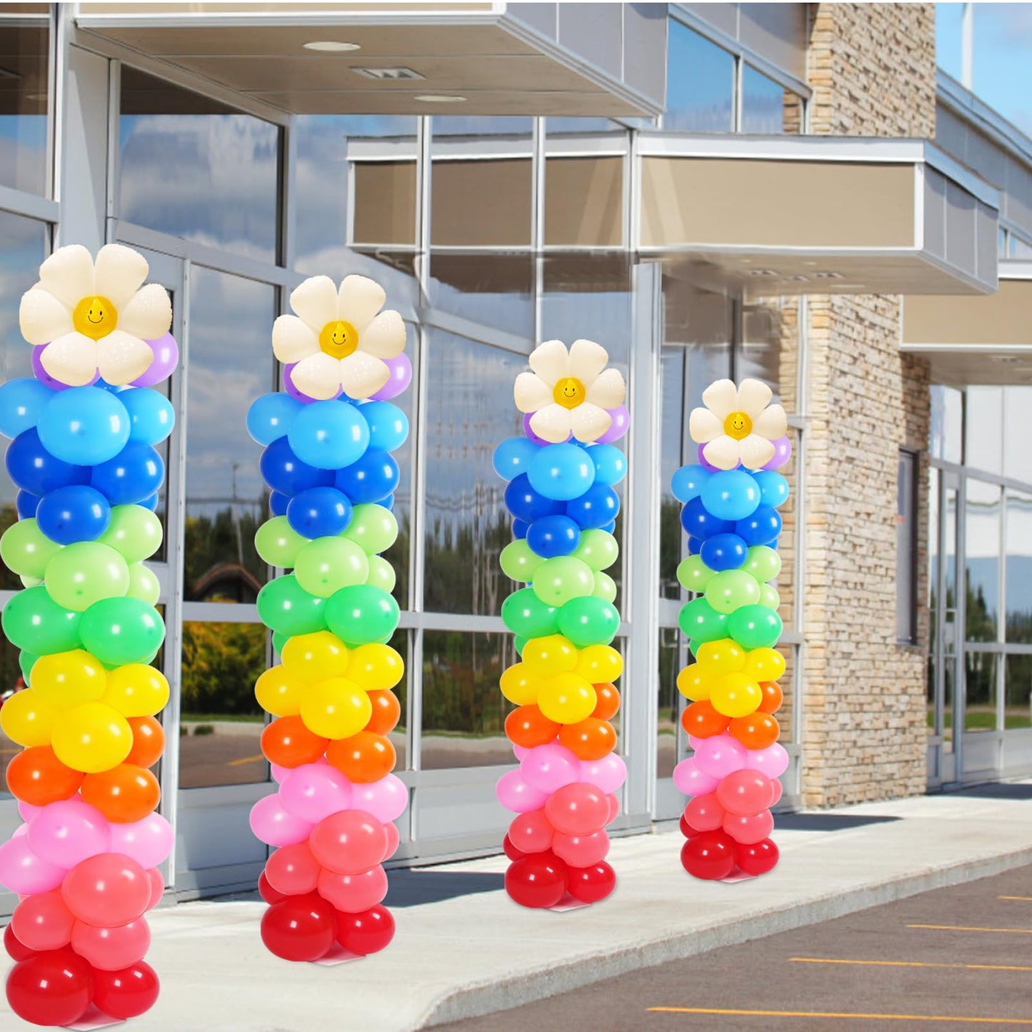 Tamodan Adjustable balloon column kit set of 2, 78 Inch balloon tower Reusable Metal Telescopic