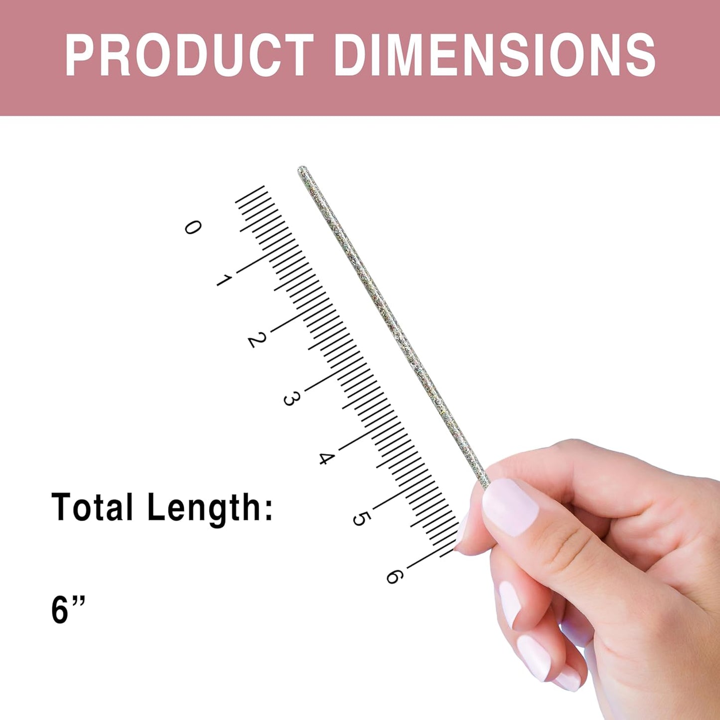 Royer Cocktail Stirrers - PRIDE Cocktail Glitter for Drinks, Perfect LGBTQ+ Party Drink Mixer & Decorations | 6 inches - Rainbow Glitter Stick with Disco Ball Design (D50)