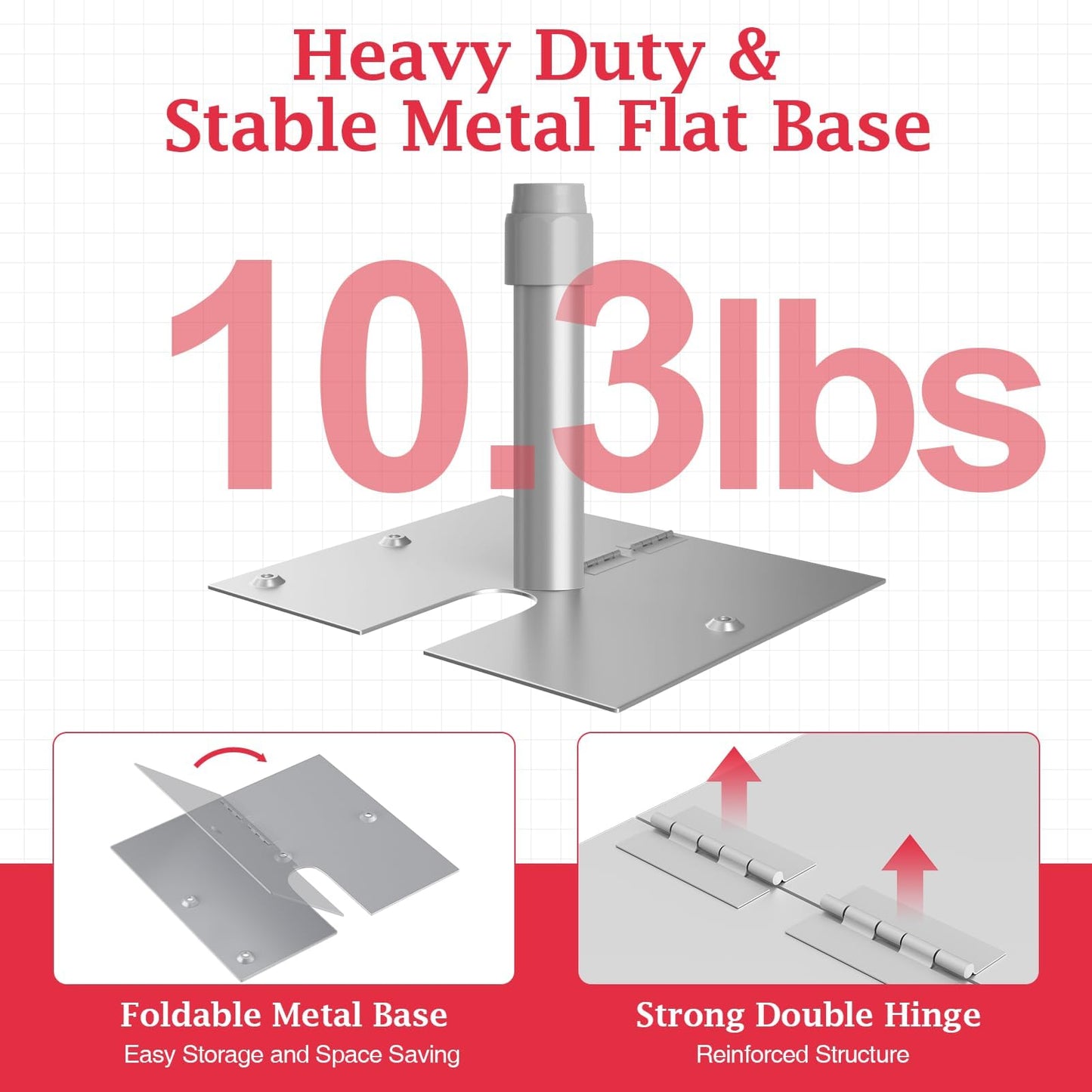 EMART 10x10ft Heavy Duty Backdrop Stand Frame with Adjustable Pipe