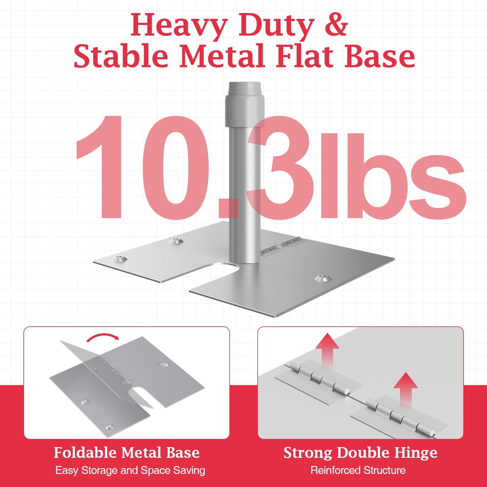 EMART 10x10ft Heavy Duty Backdrop Stand Frame with Adjustable Pipe