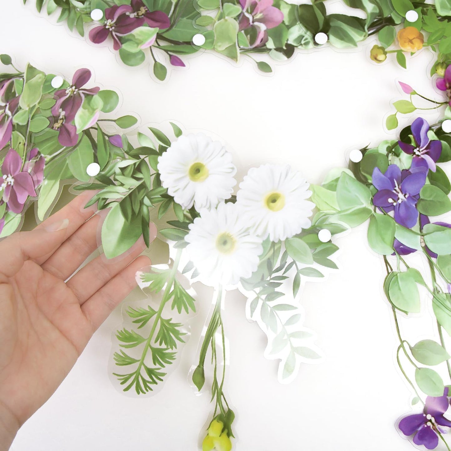Cheerland Flower Banner Wildflower Garland Floral Party Decorations Waterproof Banner Whimsical