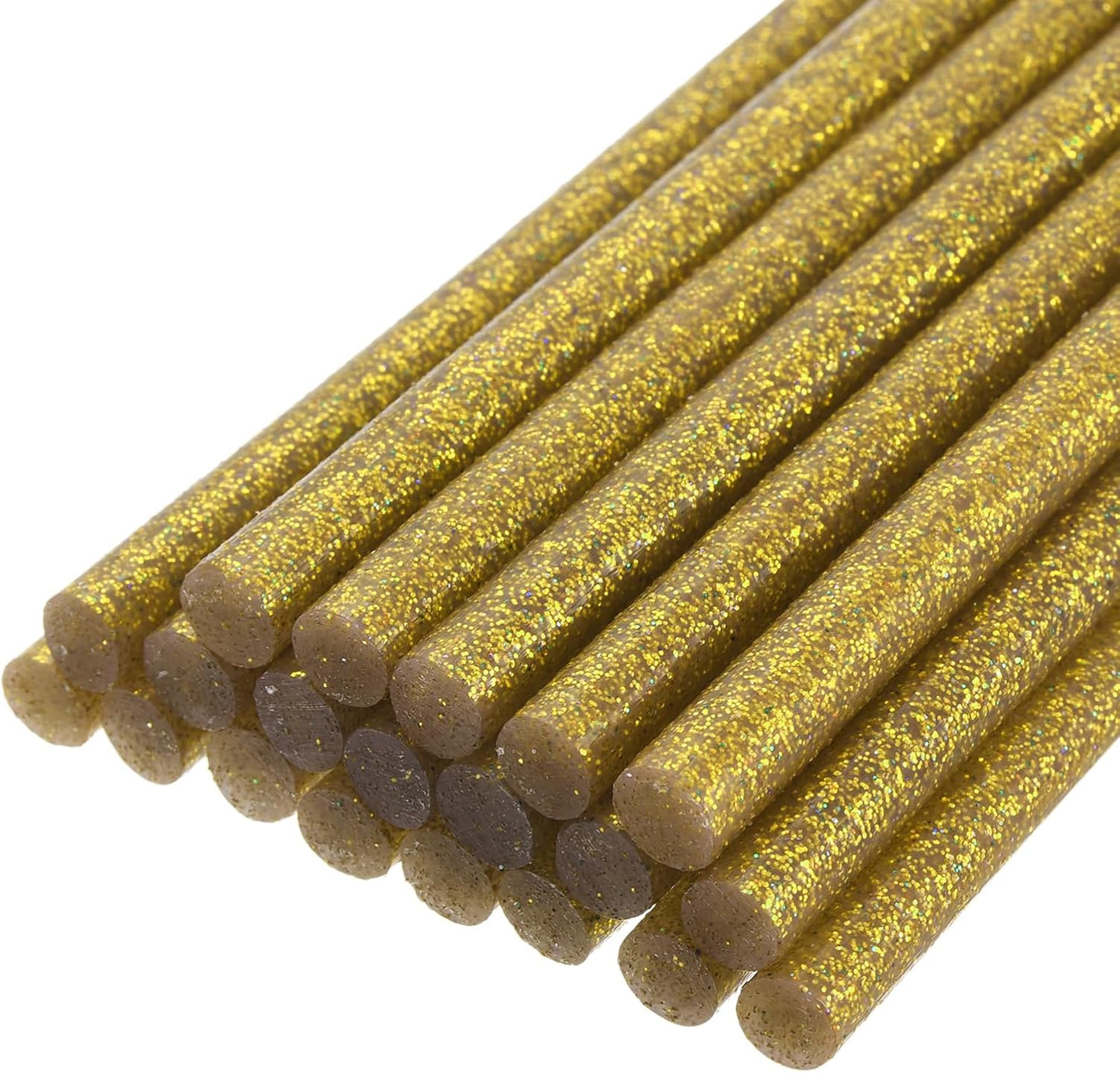 uxcell 20pcs Hot Glue Sticks for Glue Gun 11mm/0.43-inch x 8-inch Mini Hot Melt Adhesive Glue Stick Glitter Gold