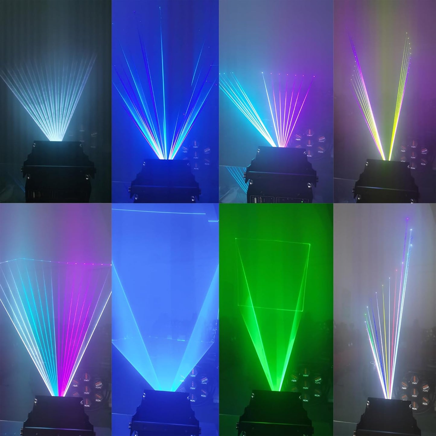 JUNMAN 10W RGB Full Color Animation Stage Light DJ Disco Beam Stage Lights for Party Wedding Event Lighting Show
