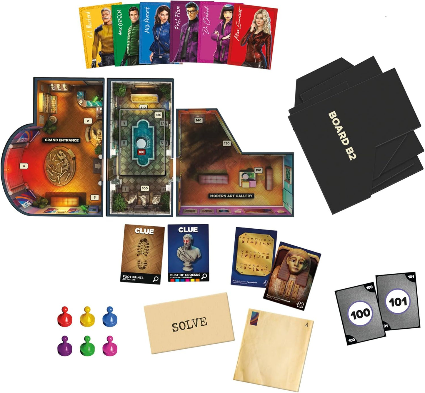Hasbro Gaming Clue Board Game Robbery at The Museum, Escape Room Game, Murder Mystery Games, 1-6 Players, 10+ (Amazon Exclusive)