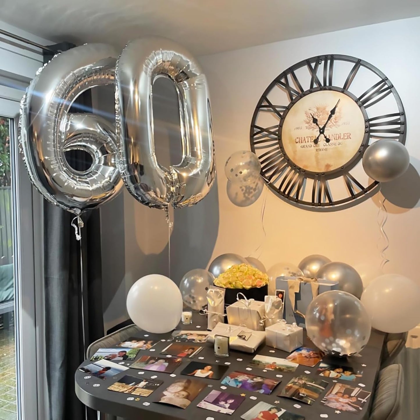 Silver 70th Birthday Balloons for Men, 40 Inch Mylar Self Inflating 70 Balloon Numbers, Large Foil 7 and 0 Helium Number Balloons for Women 70th Birthday Party Decorations Anniversary Decor Supplies