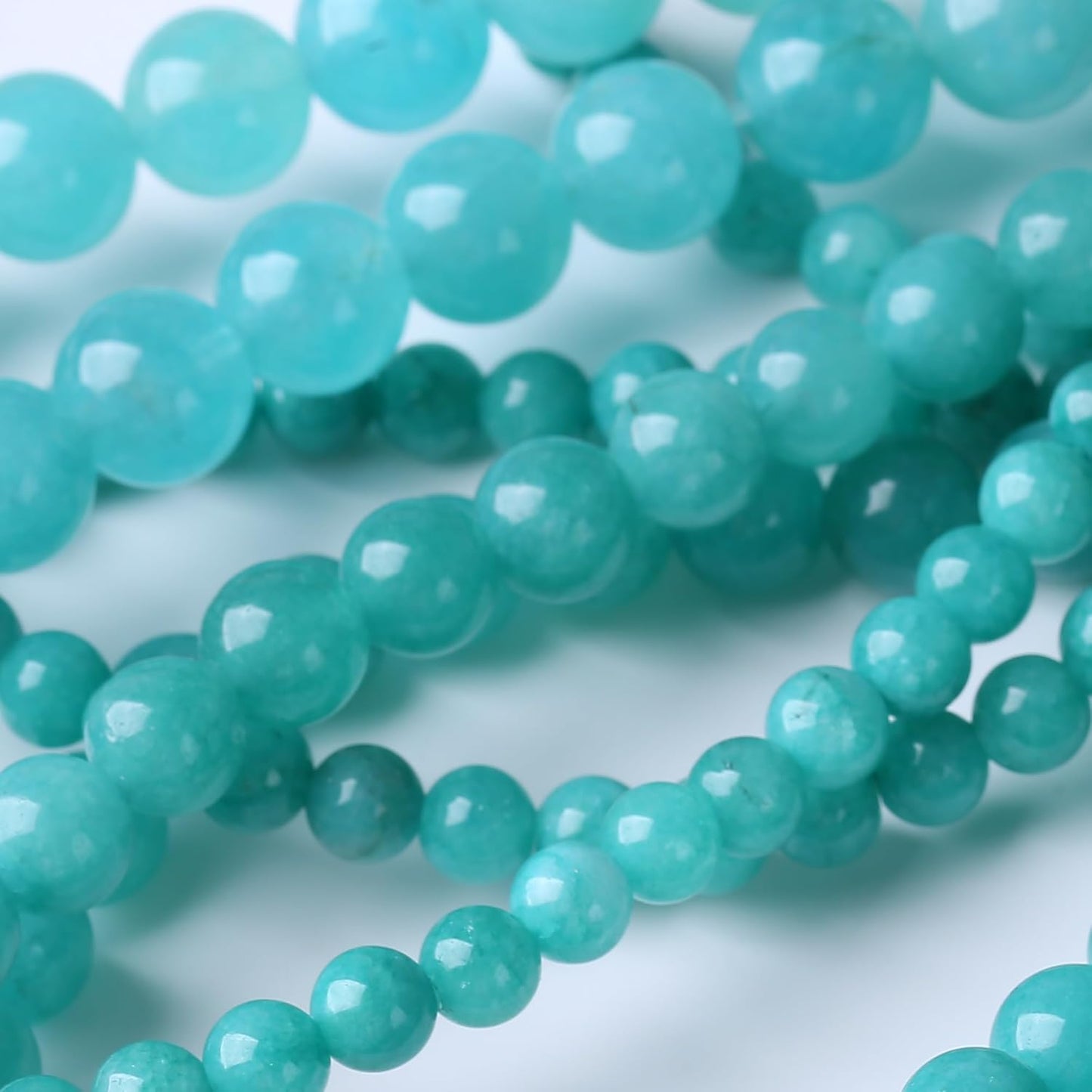 Blue Jade Stone Beads Gemstone Round Crystal Energy Jade Beads Stone Beads for Jewelry Making DIY Bracelet Necklace Jewelry Making 1 Strand 15.5inch 35PCS 10MM