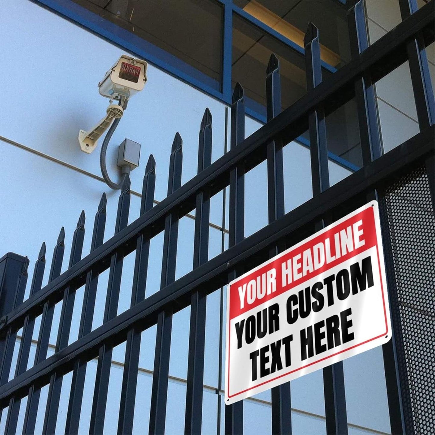 Custom Signs Outdoor Metal - 12 x 8 Personalized Entrance Garden Hazard Parking Signs for Business, Rust-Proof .040 Aluminum (Personalized Headline)