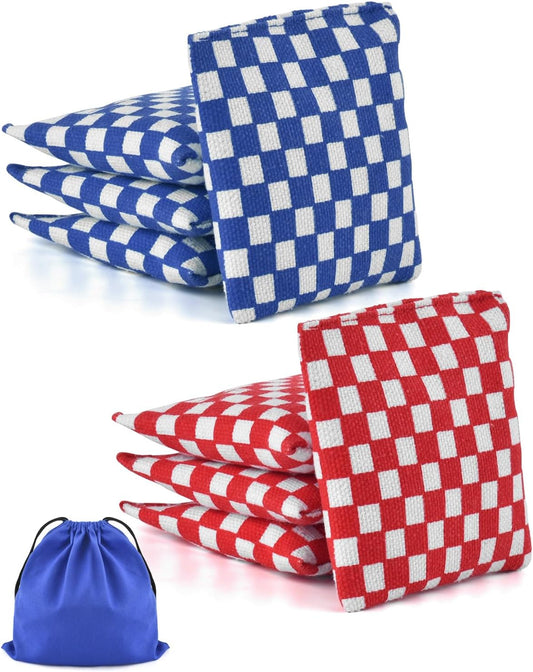 TINDTOP Mini Bean Bags for Tossing - 3.1" x 3.1", Cornhole Outdoor Toss Gaming Colorful Canvas Bean Bags Carnival Games Kids Beanbags Throwing Games for Kids