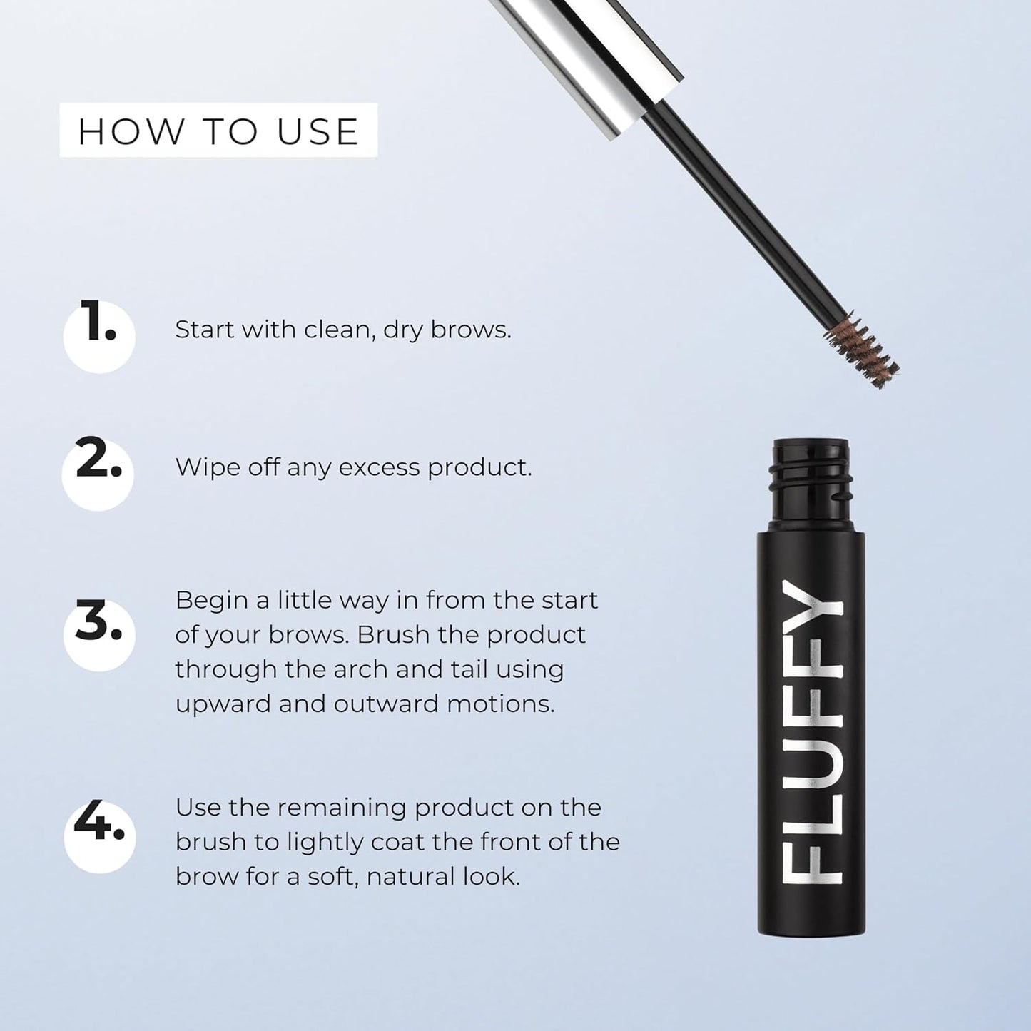 Wunderbrow Fluffy Brow Wax, 16 hour hold, Smudgeproof and Water resistant, Shade: Clear