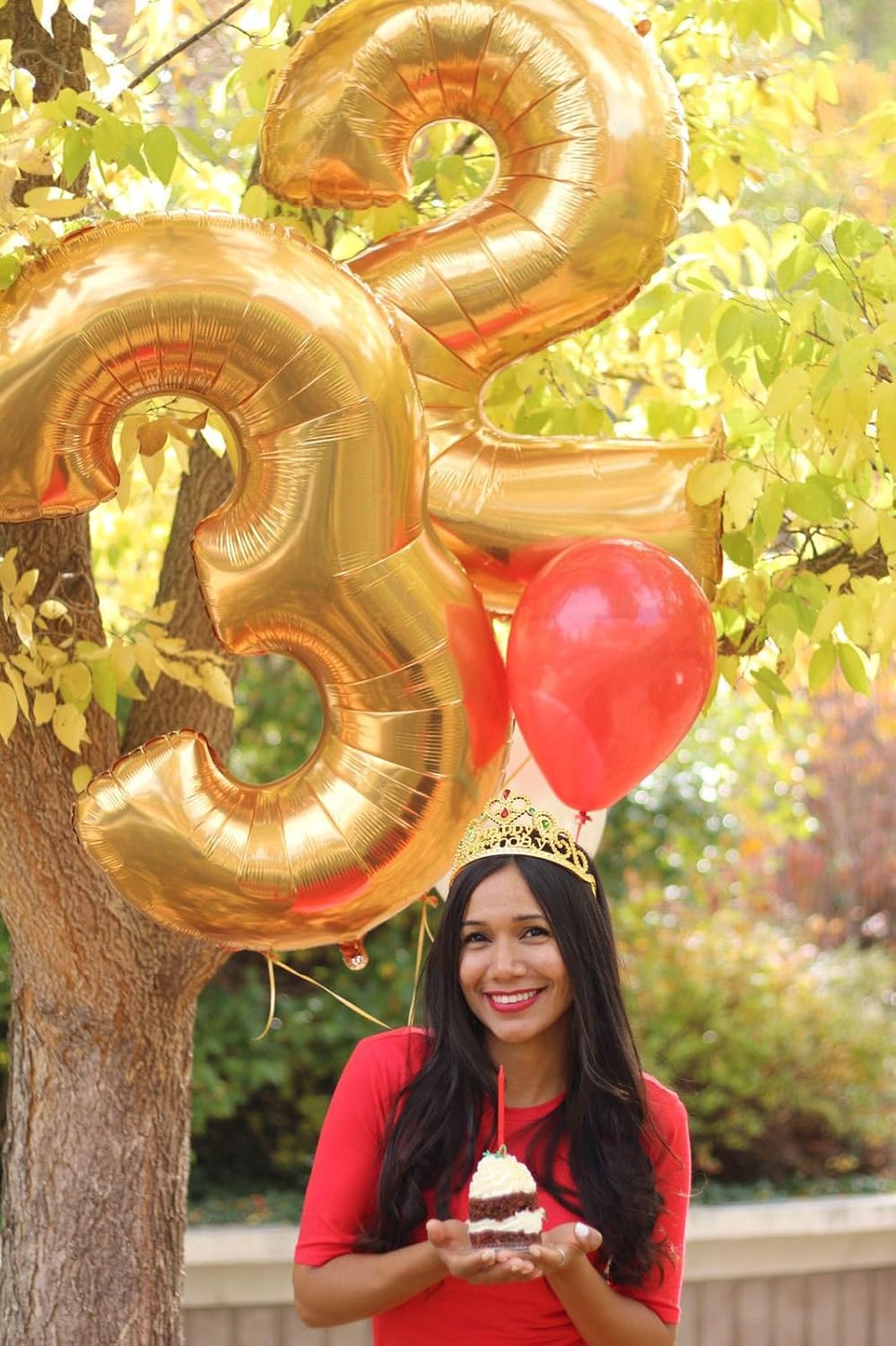 Jumbo Number 3 Balloon 40 Inch, Gold Mylar Foil Number Three Balloons for Boy Girl 3 13 23 33 Birthday Party, Giant Balloons Anniversary Graduations Photo Shoot Decorations