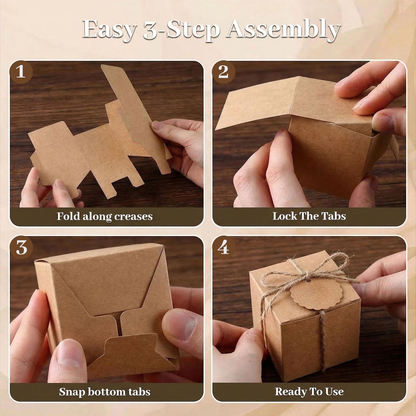 VGOODALL 50 PCS Small Gift Boxes, 2x2x2 Inch Mini Party Favor Boxes