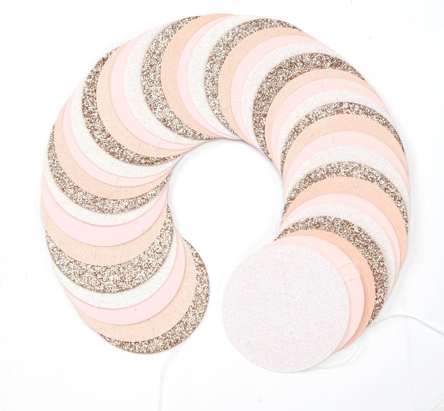 Rose-Gold Pink-White Birthday Party-Decorations Streamers - 52Ft Baby Bridal Shower Hanging Paper Garland Banner,Bachelorette Wedding Engagement Christmas Supplies Backdrop Graduation Decor Hugtmr