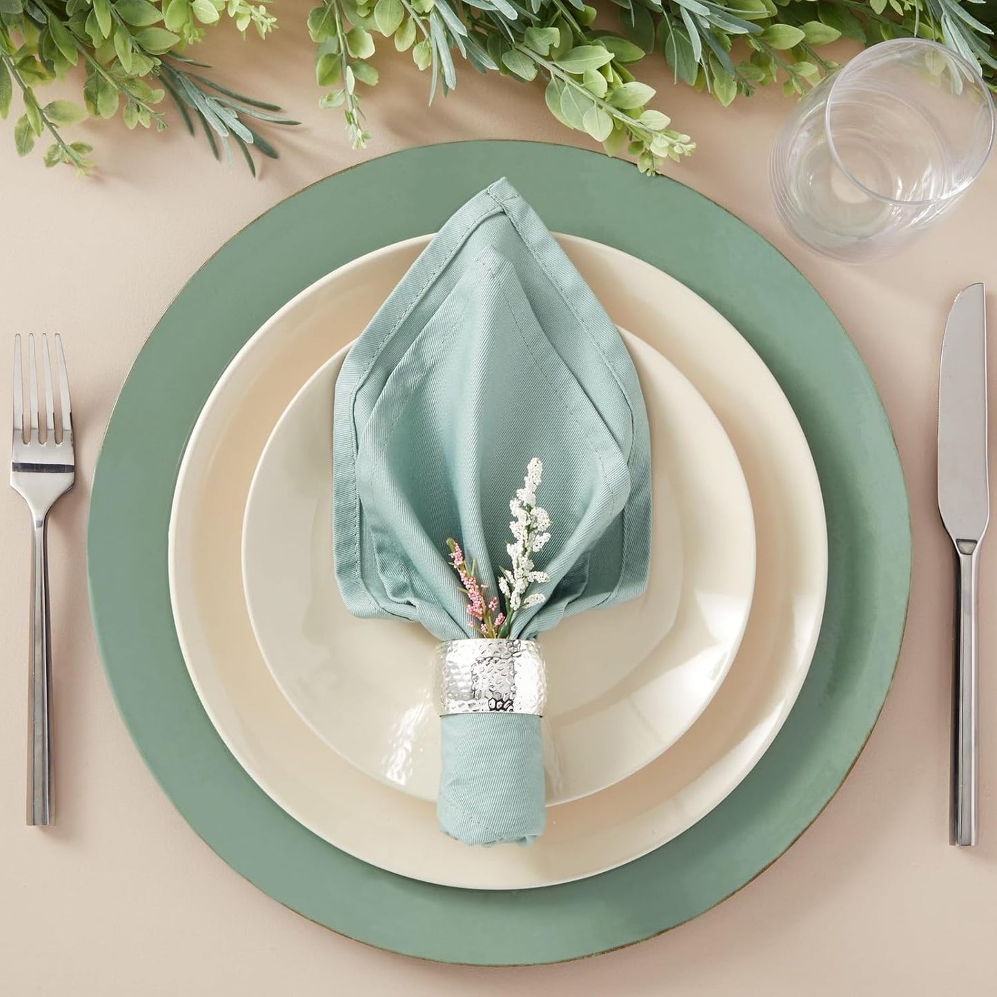 Farmlyn Creek Silver Napkin Rings Set of 12-1.8 in Round Polished Zinc, Bulk Napkin Ring Holders for Cloth & Paper - Table Decor for Weddings & Parties