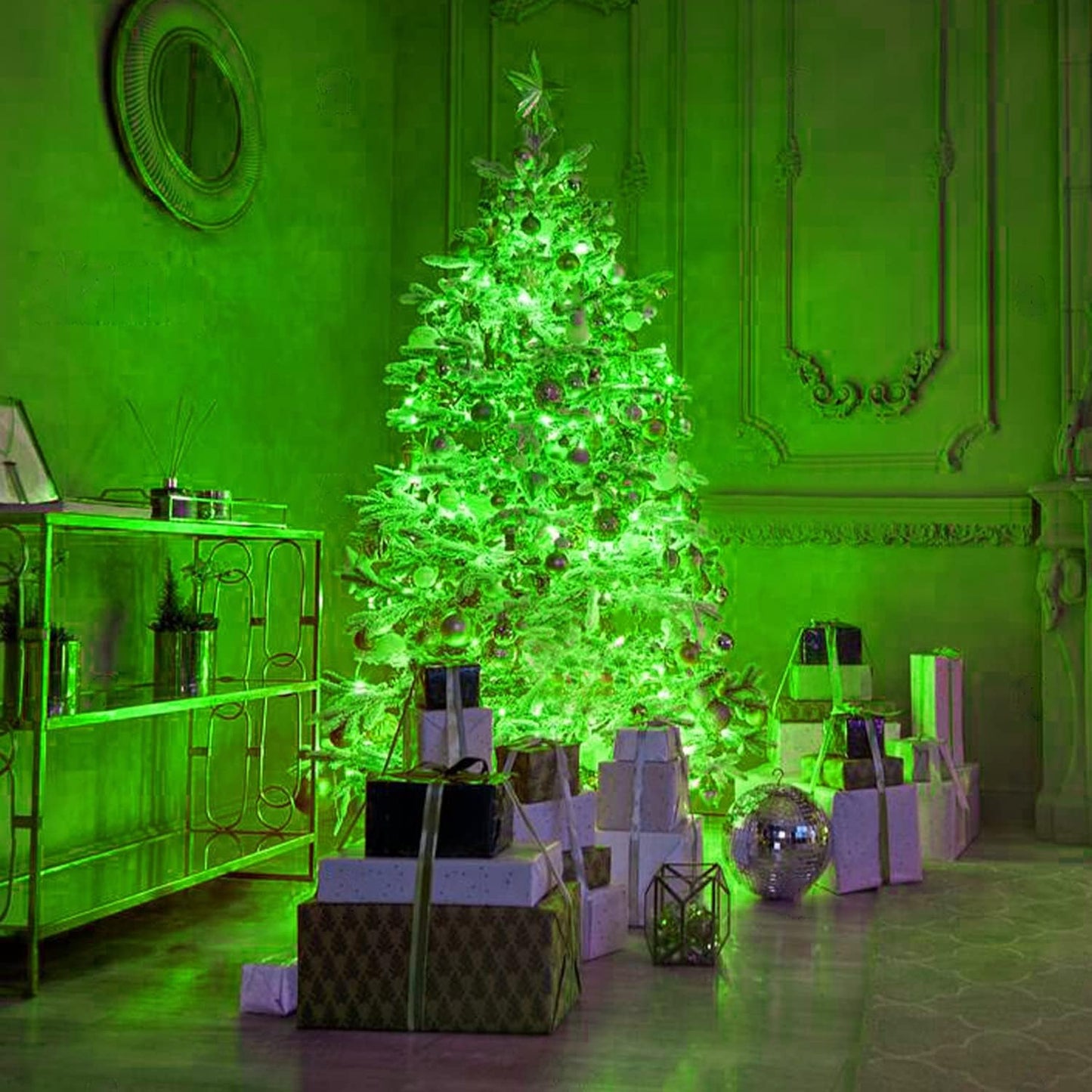 JMEXSUSS 250 LED Green Christmas String Lights Indoor, 91.5ft Connectable Green LED Light Outdoor Waterproof, 8 Modes Christmas Lights Plug in for ST Patricks Day Tree Decoration