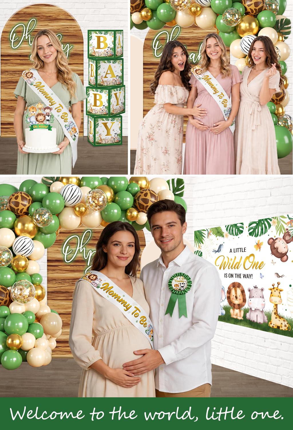 Safari Baby Shower Decorations Decorations, All-in-One Set for 30 Guests