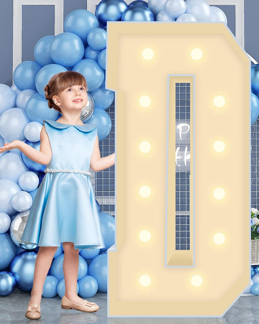 4FT Marquee Plastic Letters D - Light up Letters D Are Made from Corrugated Plastic Board - Quick Assembly Without Tools, Disassembled Components Can Be Used for Garage Sale Signs, Yard Sale Signs