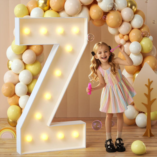 imprsv Marquee Light Up Letters, 4FT Mosaic Letters with Light for Baby Shower Graduation Party Decor, Large Z for Engagement Wedding Party Decorations (Need to Assemble)