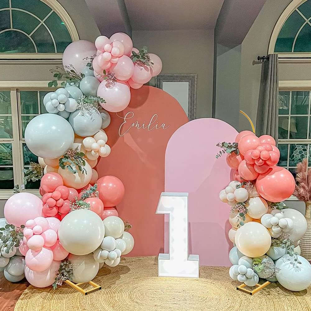 Balloon Arch Stand Set of 2 - Metal Backdrop for Wedding, Birthday, Anniversary, Bridal and Baby