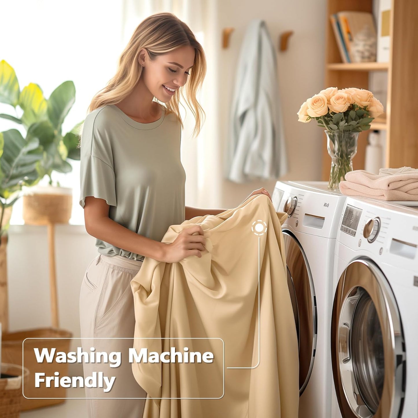 2 Pack Champagne Spandex Table Clothes for 4 Foot Rectangle Tables, 4FT Wrinkle Free Fitted Tablecloths Ruffles Design Table Cover for Party, Banquet, Wedding and Events