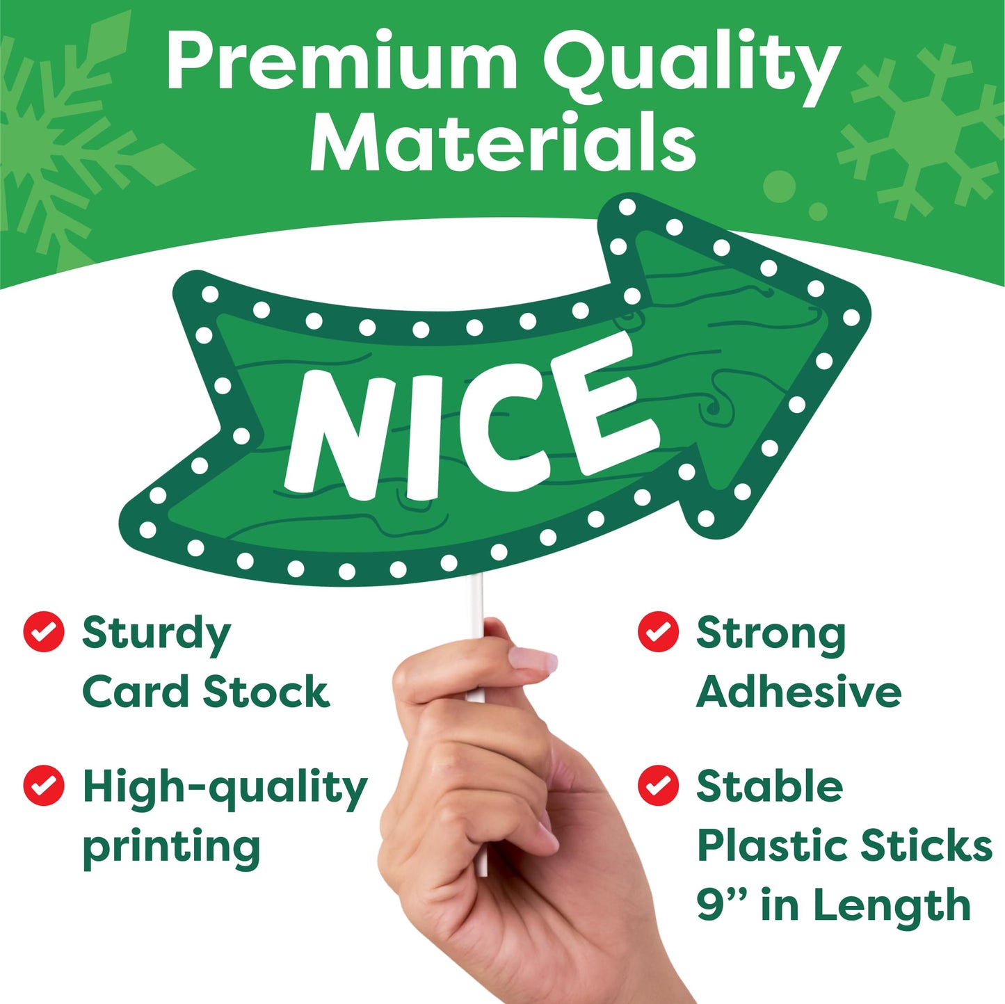 Christmas Photo Booth Props 38pc Set - Christmas Party Decorations, Party Favors, Games & Supplies