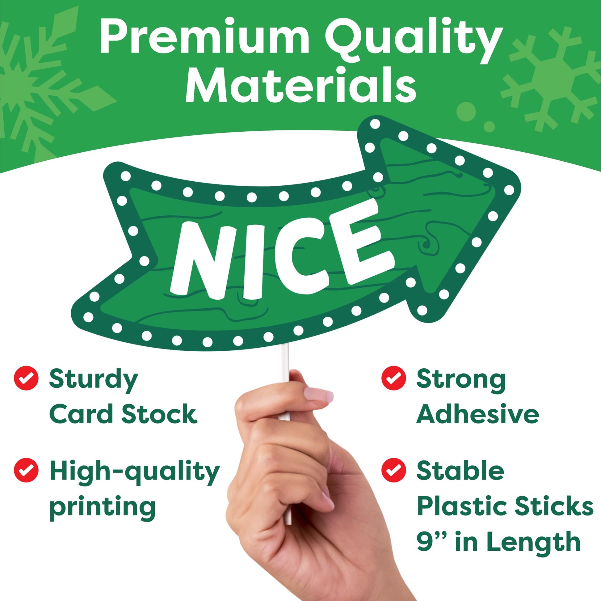 Christmas Photo Booth Props 38pc Set - Christmas Party Decorations, Party Favors, Games & Supplies