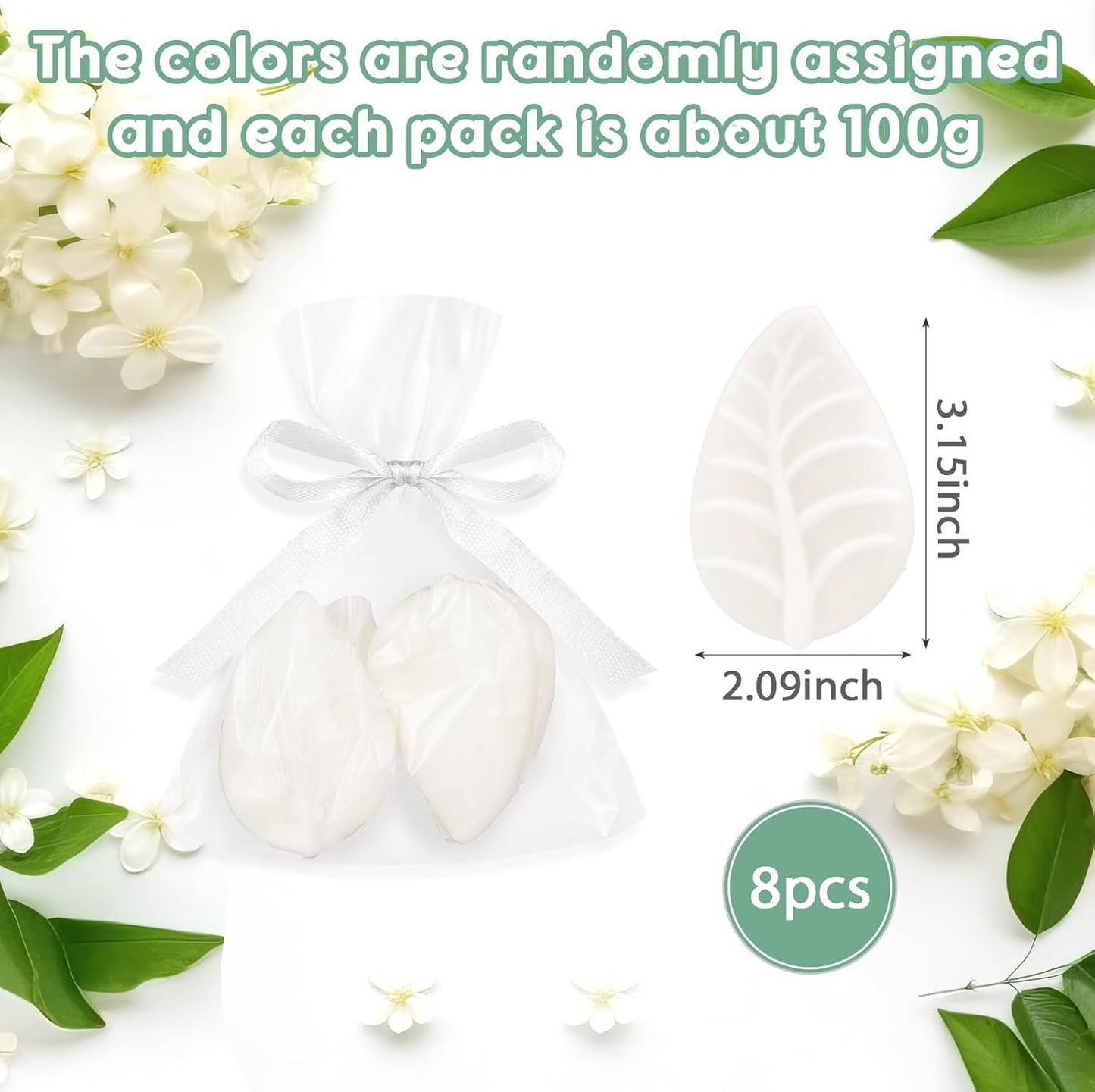 200g Bathroom Soap Decor Mini Tree Leaves Soaps for Bathroom Home Decorative Leaf Baby Shower Gifts Wedding Party Favors Bulk Bridal Shower Favors