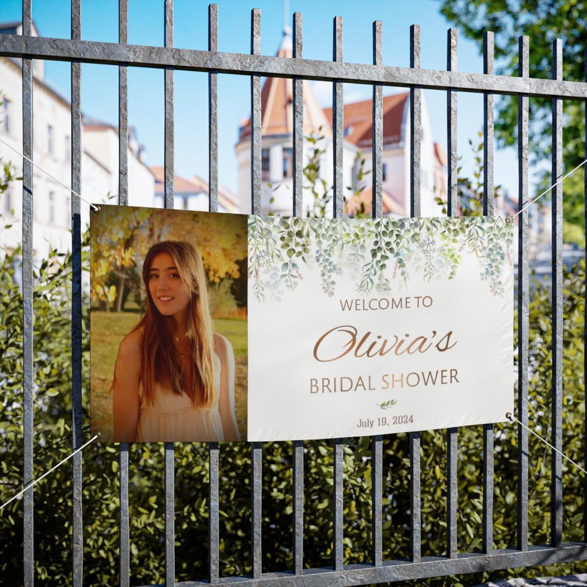 Personalized Bridal Shower Banner, Bridal Shower Banner, Bridal Shower Welcome Banner, Bridal Shower Banner, Bridal Shower Decorations, Greency Bridal Shower Banner, Custom Bridal Shower Banner #7